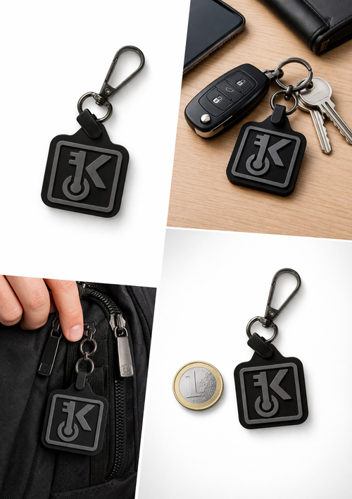 Keyri keychain - Zwart-Grijs