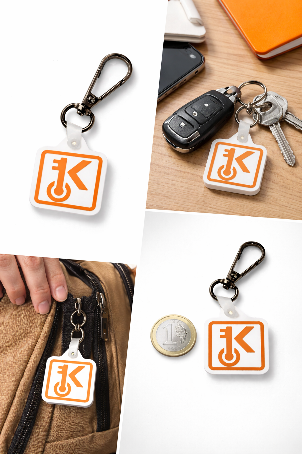 Keyri keychain - Oranje-Wit